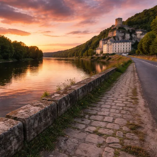 La Roche-Guyon : le château blanc de la Seine, en boucle depuis Paris